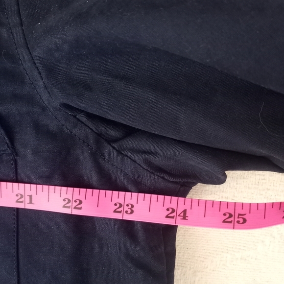 Denim and Dry Goods Indigo Star NWT Navy Nylon Blend Field Coat W Packable Hood - Picture 12 of 14